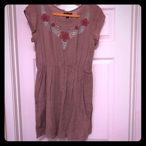 Mauve Embroidered Dress